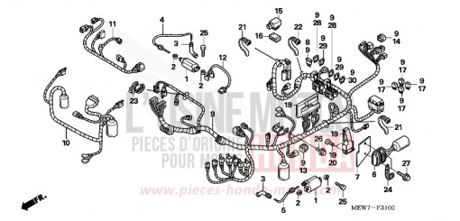 FAISCEAU DES FILS/BOBINE D'ALLUMAGE NT700VA de 2010